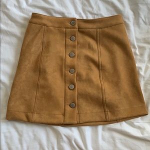 Forever 21 Suede Button Up Skirt
